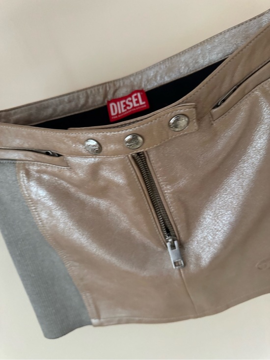 Diesel Dresses & Skirts - Diesel Metallic Leather Micro Mini